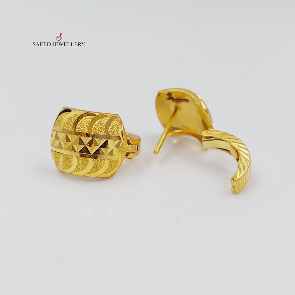 21K Gold Hoop Earrings by Saeed Jewelry - Image 2