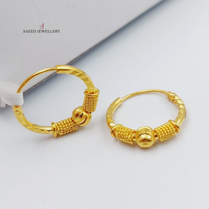 21K Gold Hoop Earrings by Saeed Jewelry - Image 11