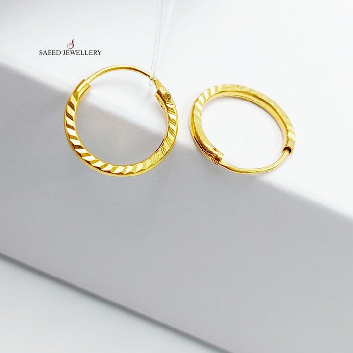 21K Gold Hoop Earrings by Saeed Jewelry - Image 8