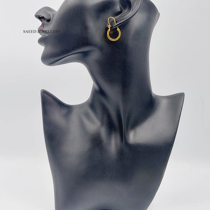 21K Gold Hoop Earrings by Saeed Jewelry - Image 3