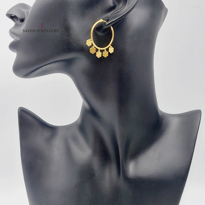 21K Gold Hoop Earrings by Saeed Jewelry - Image 2