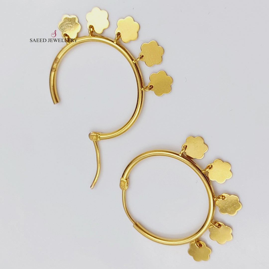 21K Gold Hoop Earrings by Saeed Jewelry - Image 5