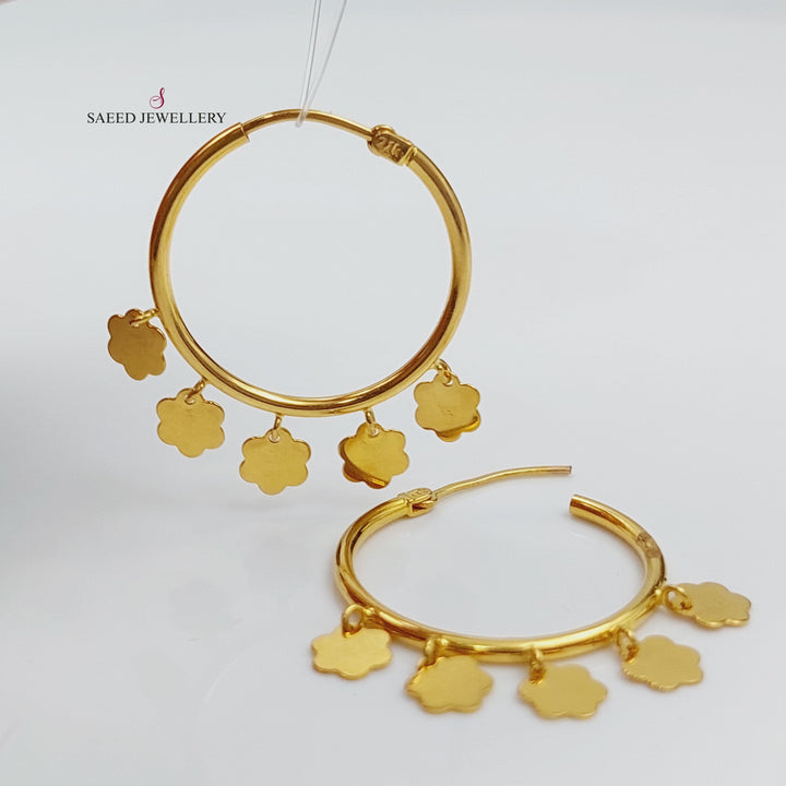 21K Gold Hoop Earrings by Saeed Jewelry - Image 1