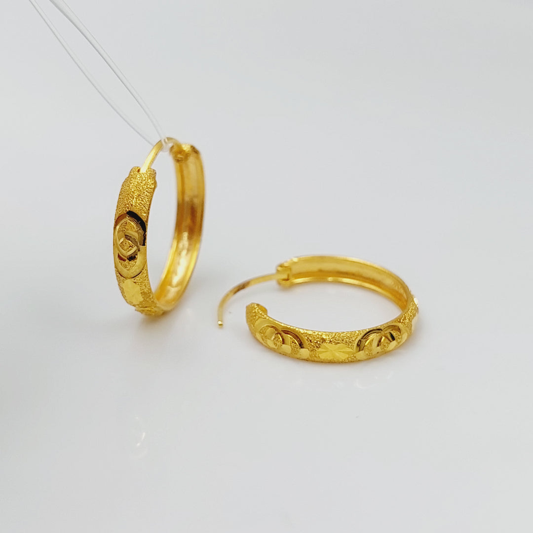 21K Gold Hoop Earrings by Saeed Jewelry - Image 5