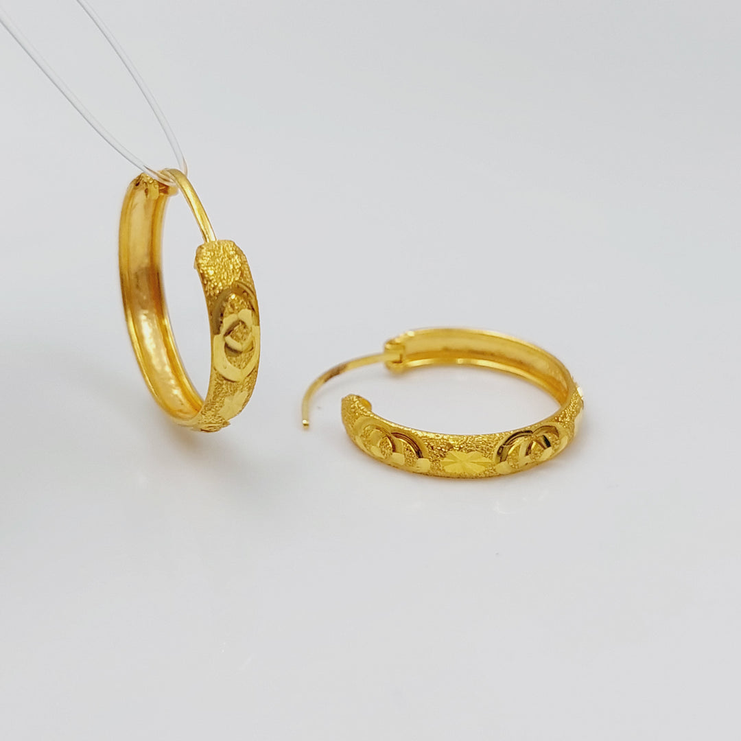 21K Gold Hoop Earrings by Saeed Jewelry - Image 6