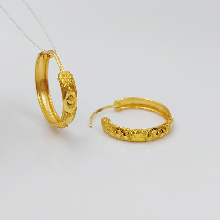 21K Gold Hoop Earrings by Saeed Jewelry - Image 6