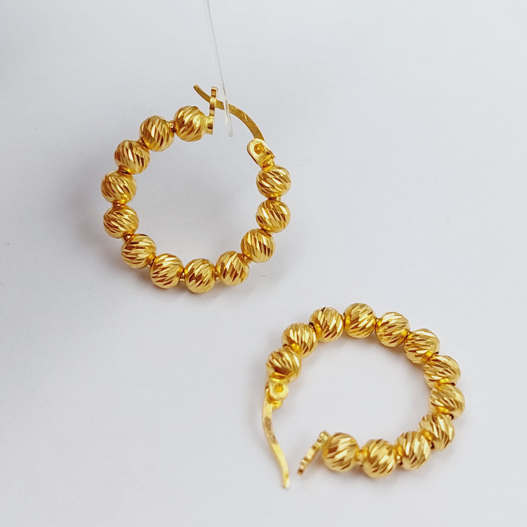 21K Gold Hoop Earrings by Saeed Jewelry - Image 4