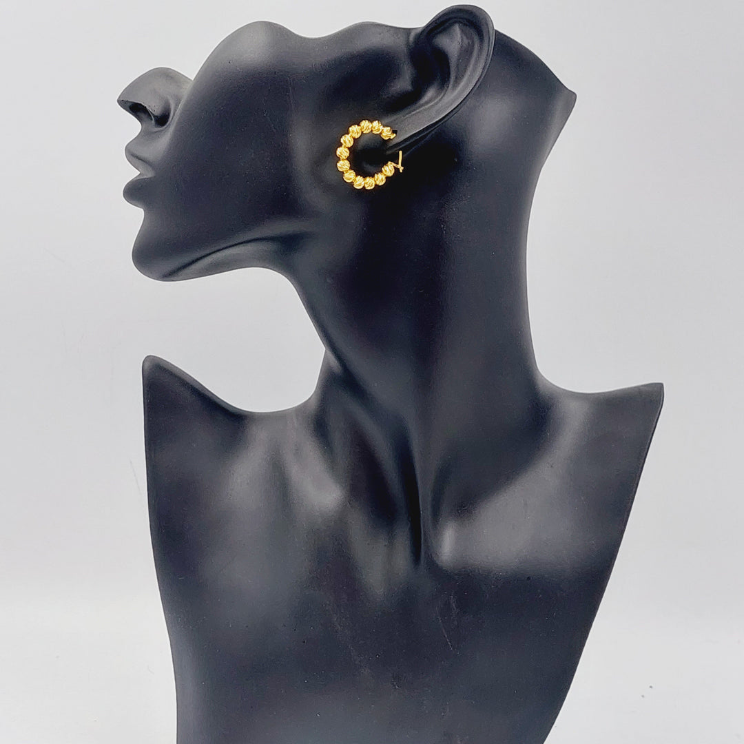 21K Gold Hoop Earrings by Saeed Jewelry - Image 5