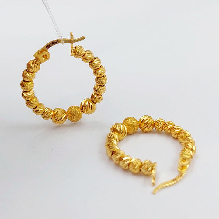 21K Gold Hoop Earrings by Saeed Jewelry - Image 4