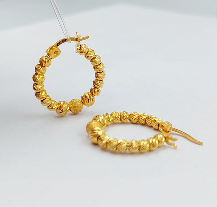 21K Gold Hoop Earrings by Saeed Jewelry - Image 1