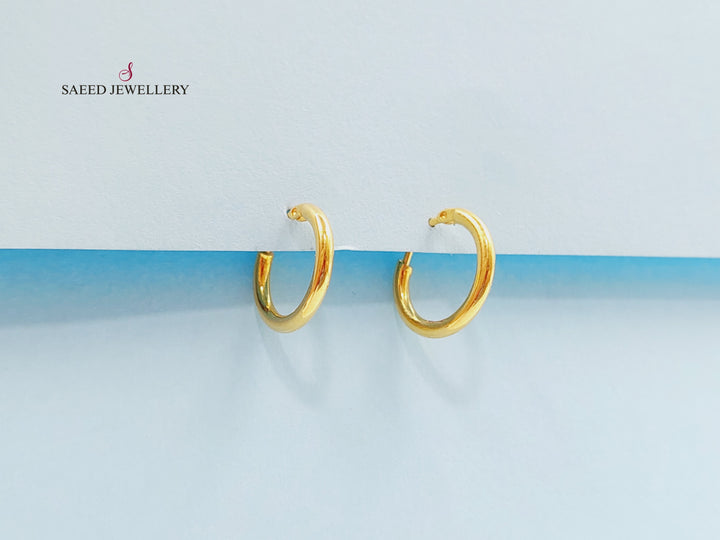 21K Gold Hoop Earrings by Saeed Jewelry - Image 3