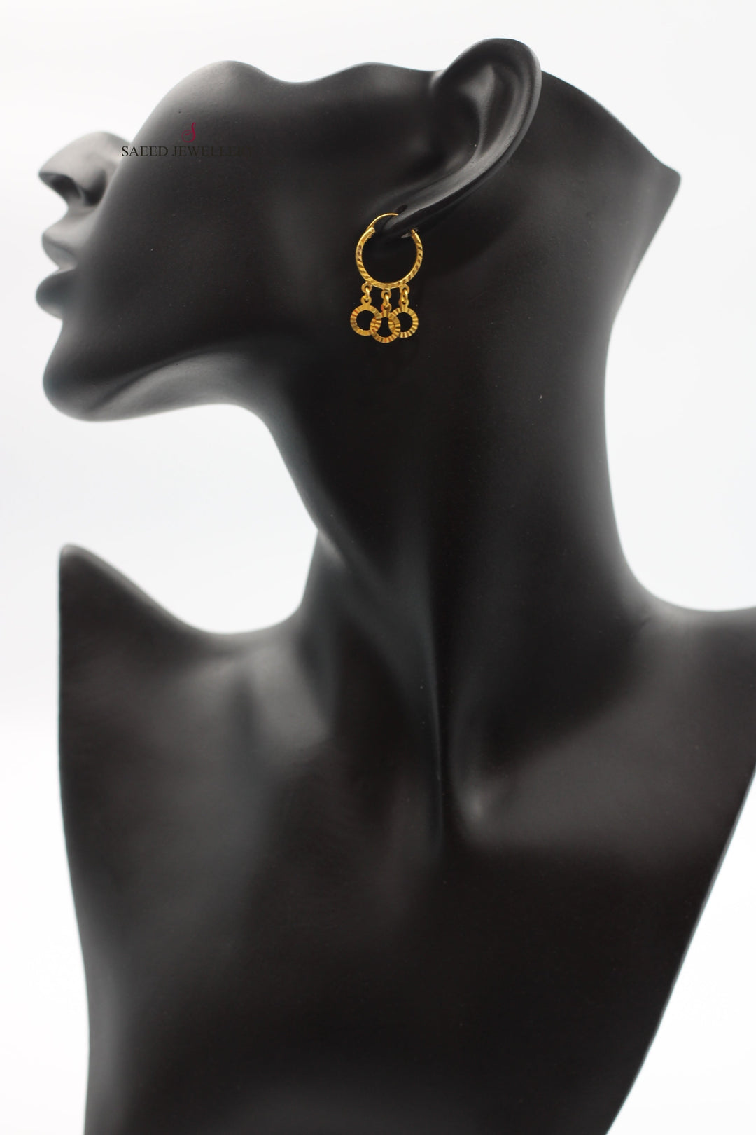 21K Gold Hoop Earrings by Saeed Jewelry - Image 2