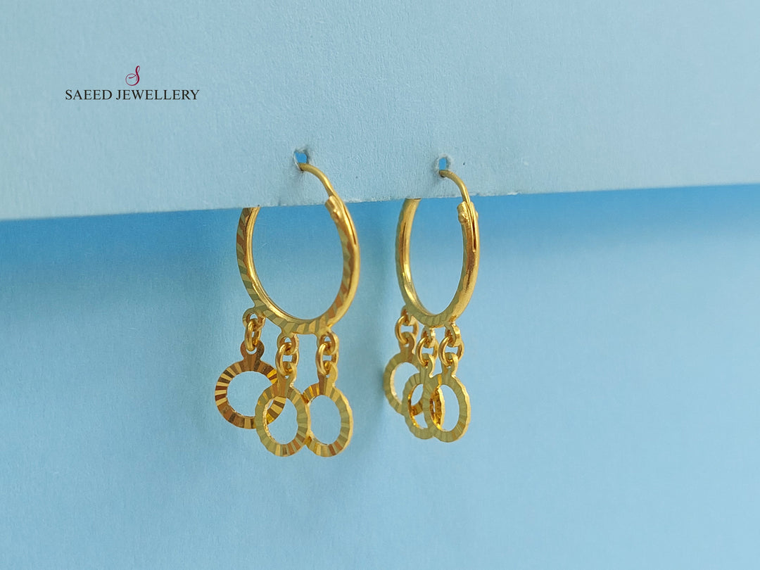 21K Gold Hoop Earrings by Saeed Jewelry - Image 1