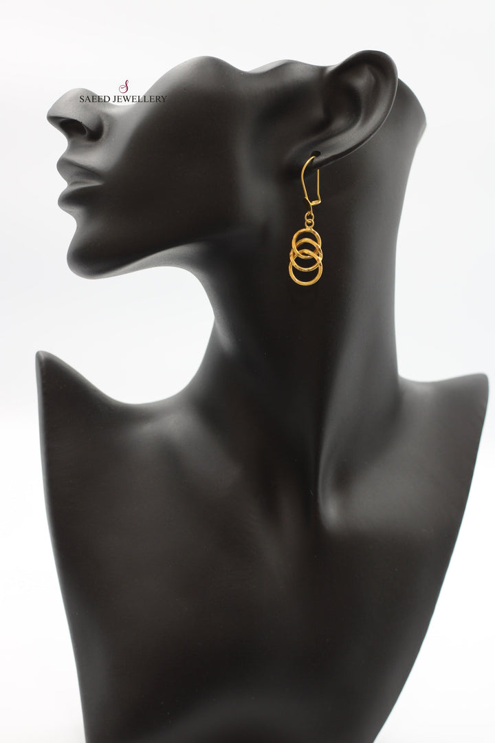 21K Gold Hoop Earrings by Saeed Jewelry - Image 2