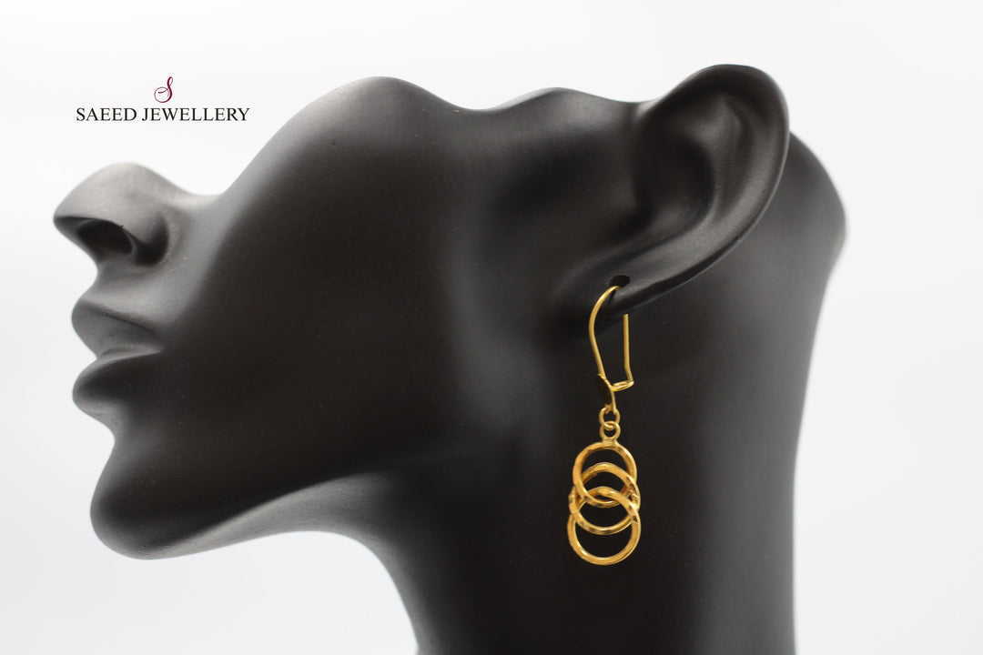 21K Gold Hoop Earrings by Saeed Jewelry - Image 3