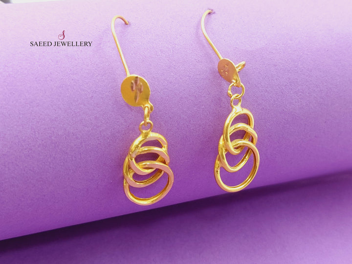 21K Gold Hoop Earrings by Saeed Jewelry - Image 1