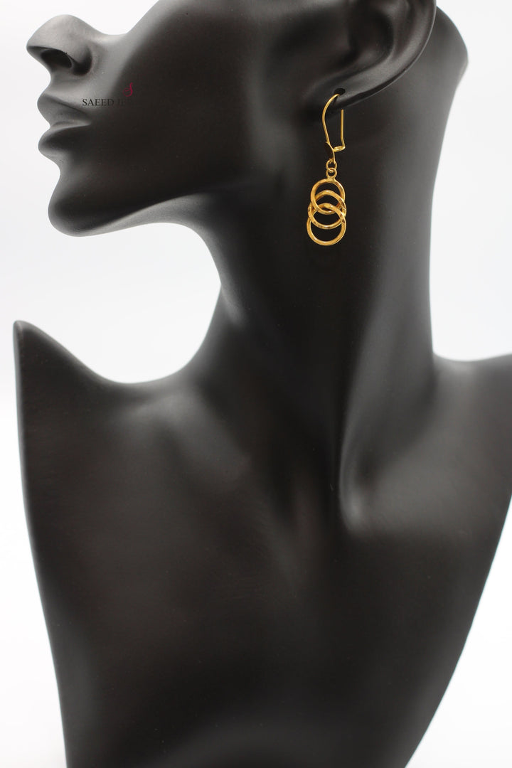 21K Gold Hoop Earrings by Saeed Jewelry - Image 2