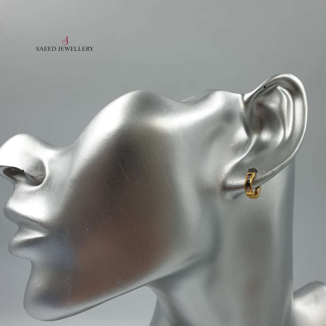 21K Gold Hoop Earrings by Saeed Jewelry - Image 3