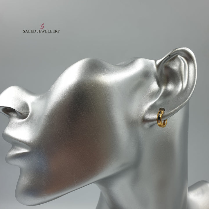 21K Gold Hoop Earrings by Saeed Jewelry - Image 3