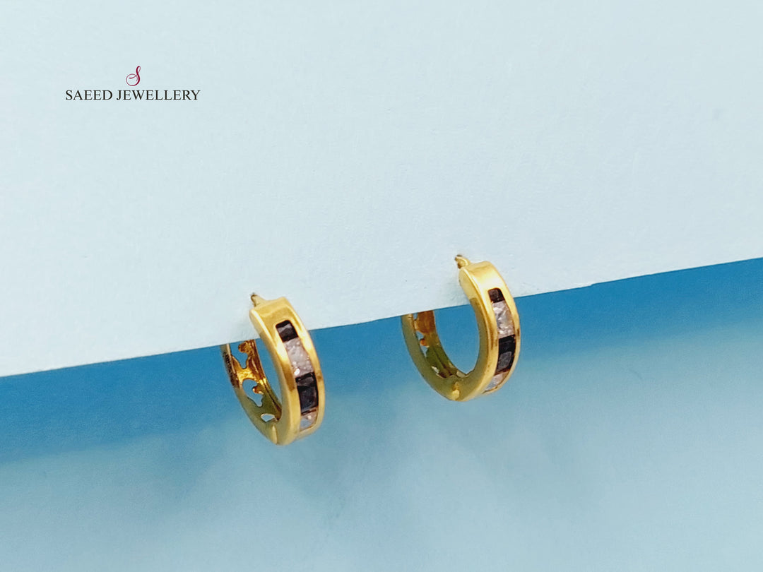 21K Gold Hoop Earrings by Saeed Jewelry - Image 1