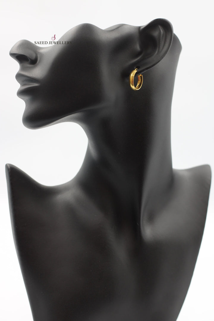 21K Gold Hoop Earrings by Saeed Jewelry - Image 2