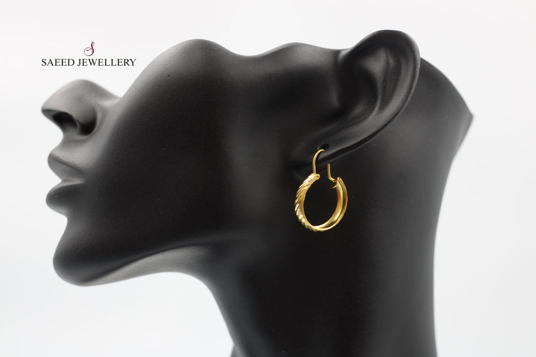 21K Gold Hoop Earrings by Saeed Jewelry - Image 6