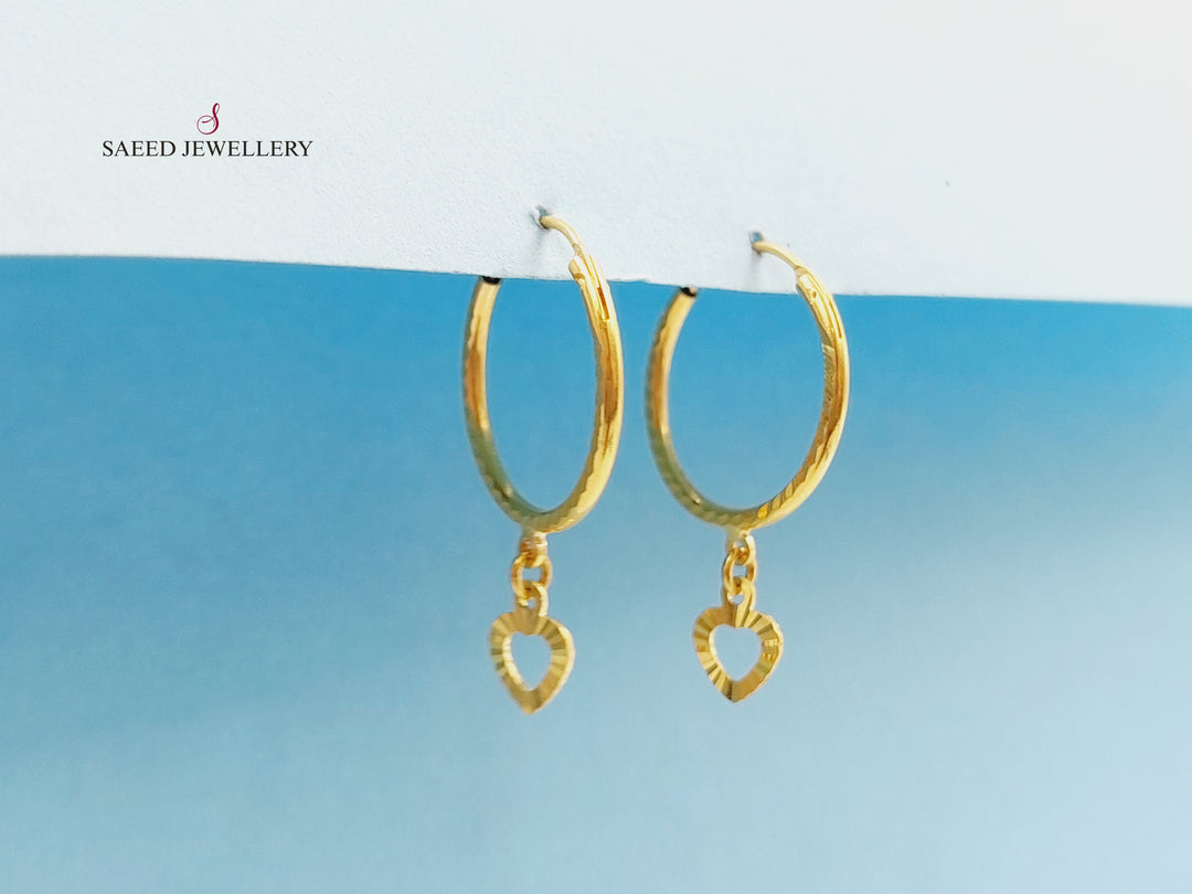 21K Gold Hoop Earrings by Saeed Jewelry - Image 4