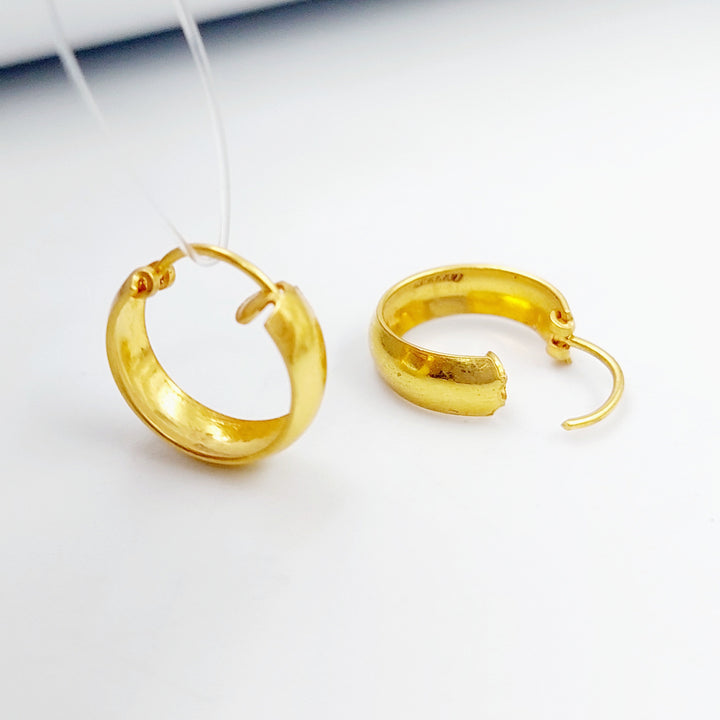 21K Gold Hoop Earrings by Saeed Jewelry - Image 3