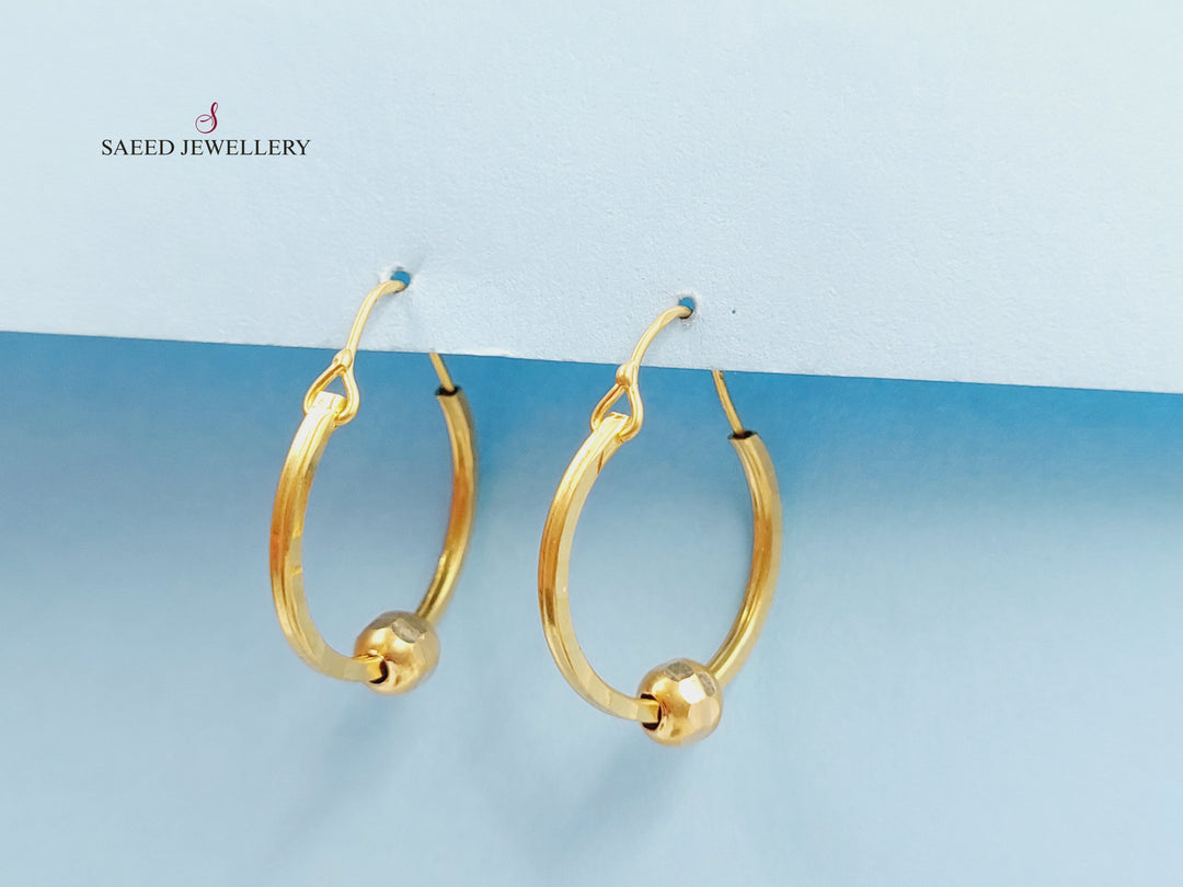 21K Gold Hoop Earrings by Saeed Jewelry - Image 5