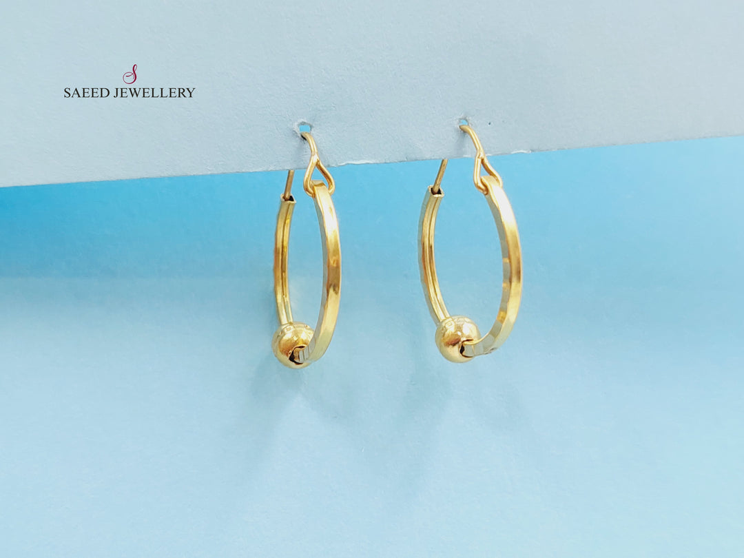 21K Gold Hoop Earrings by Saeed Jewelry - Image 4