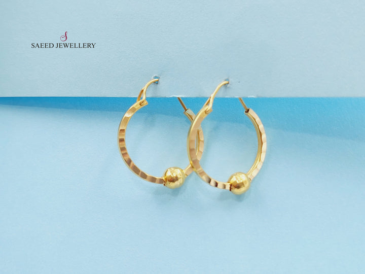 21K Gold Hoop Earrings by Saeed Jewelry - Image 1