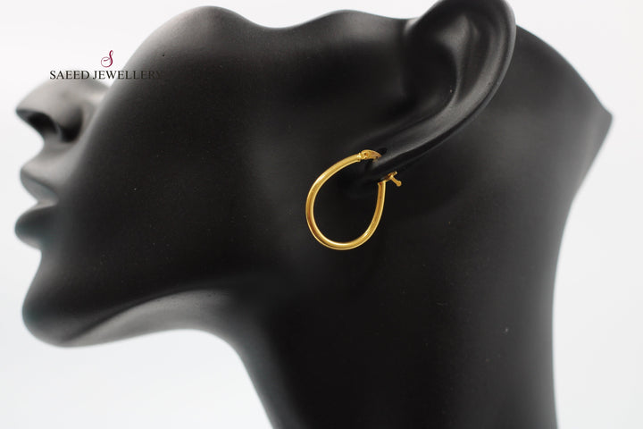 21K Gold Hoop Earrings by Saeed Jewelry - Image 1