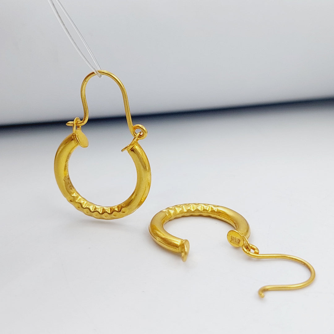 21K Gold Hoop Earrings by Saeed Jewelry - Image 1