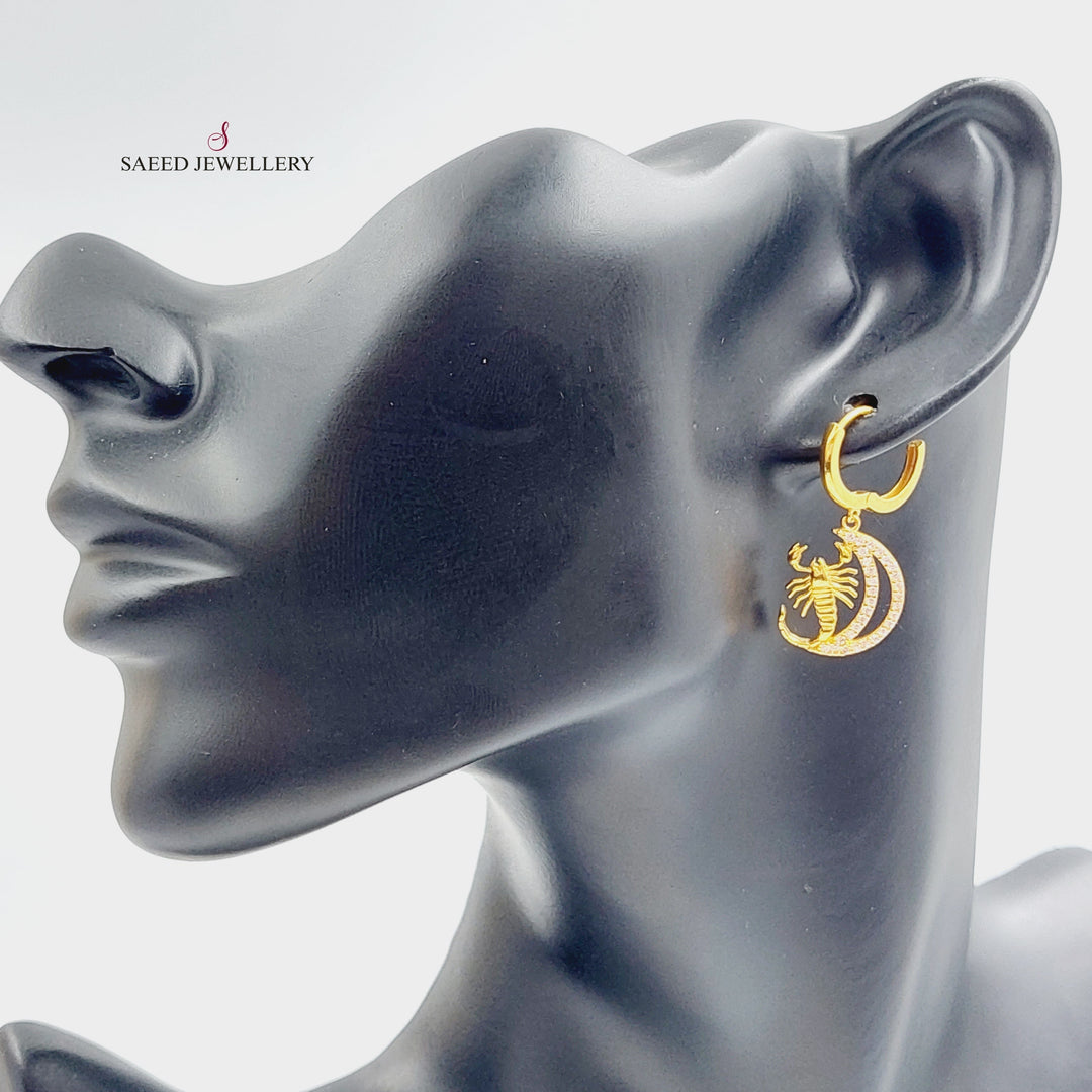 21K Gold Scorpion Earrings by Saeed Jewelry - Image 2