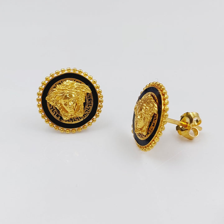 21K Gold Screw Earring by Saeed Jewelry - Image 3