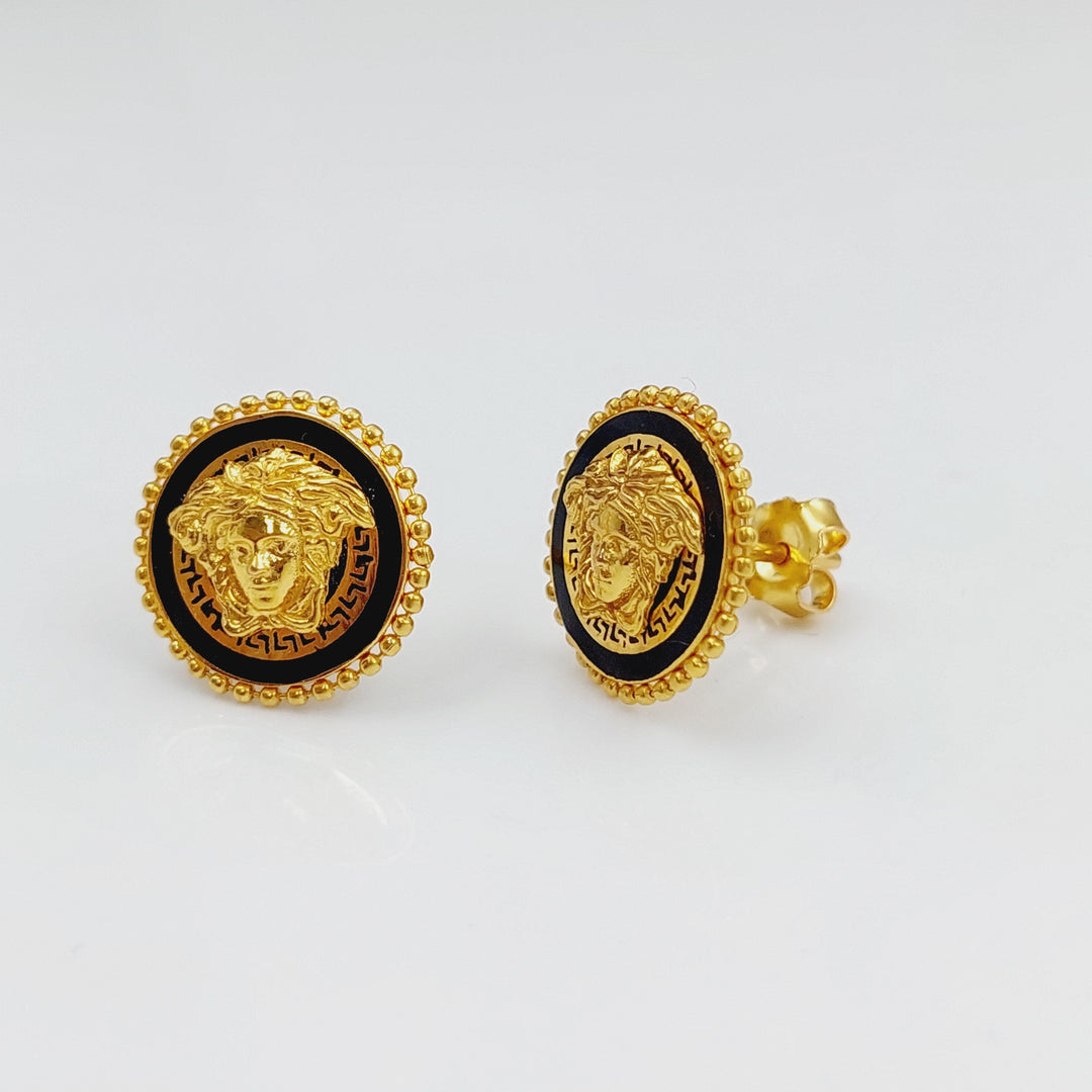 21K Gold Screw Earring by Saeed Jewelry - Image 4