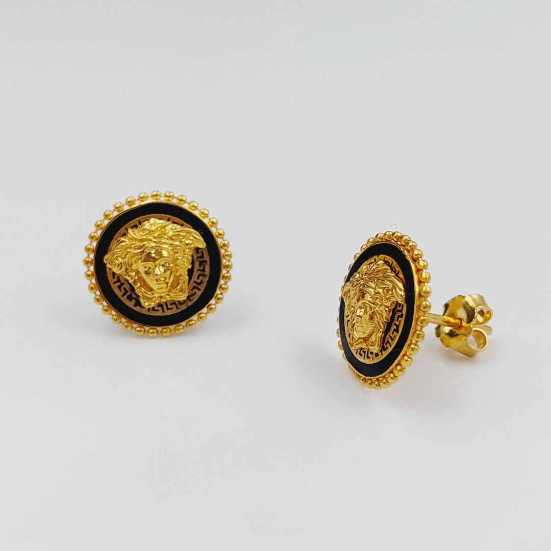 21K Gold Screw Earring by Saeed Jewelry - Image 5