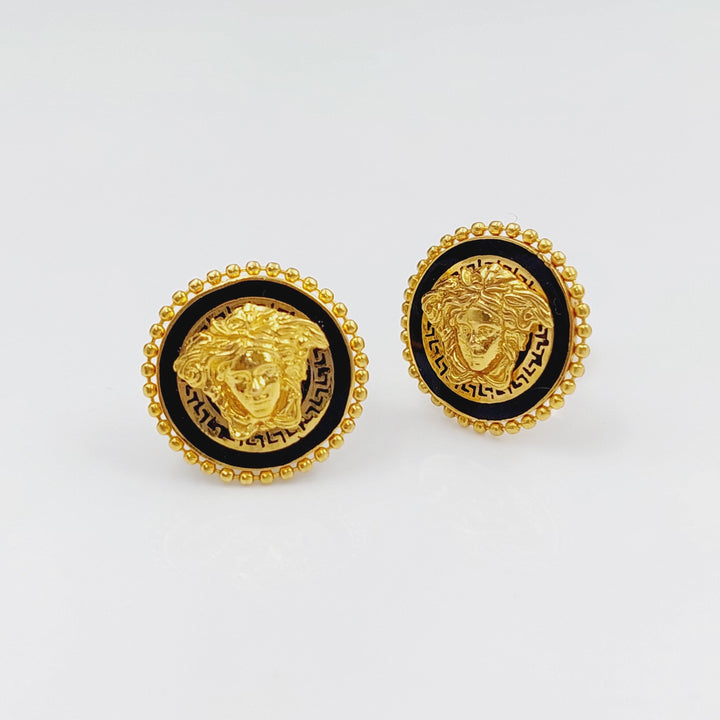 21K Gold Screw Earring by Saeed Jewelry - Image 1