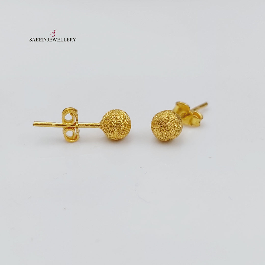 21K Gold Screw Earring by Saeed Jewelry - Image 4