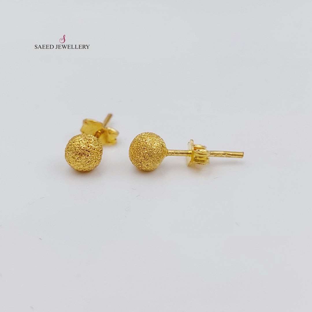 21K Gold Screw Earring by Saeed Jewelry - Image 5