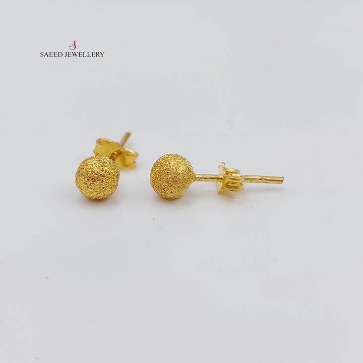 21K Gold Screw Earring by Saeed Jewelry - Image 5