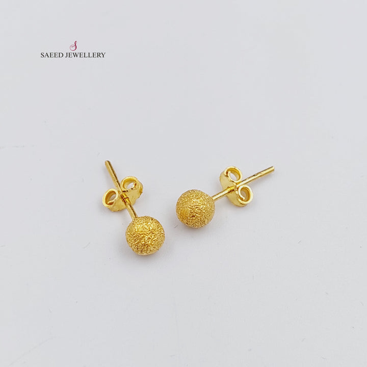 21K Gold Screw Earring by Saeed Jewelry - Image 1