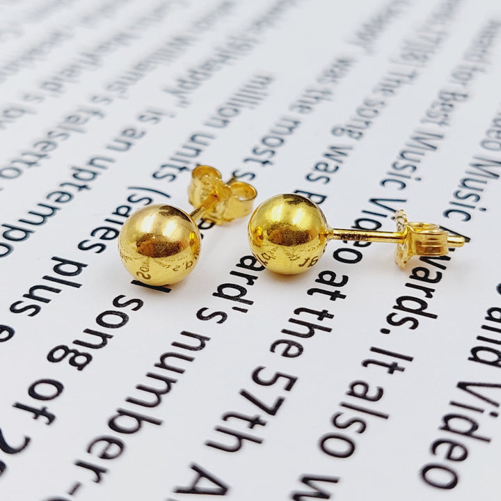 21K Gold Screw Earrings by Saeed Jewelry - Image 2