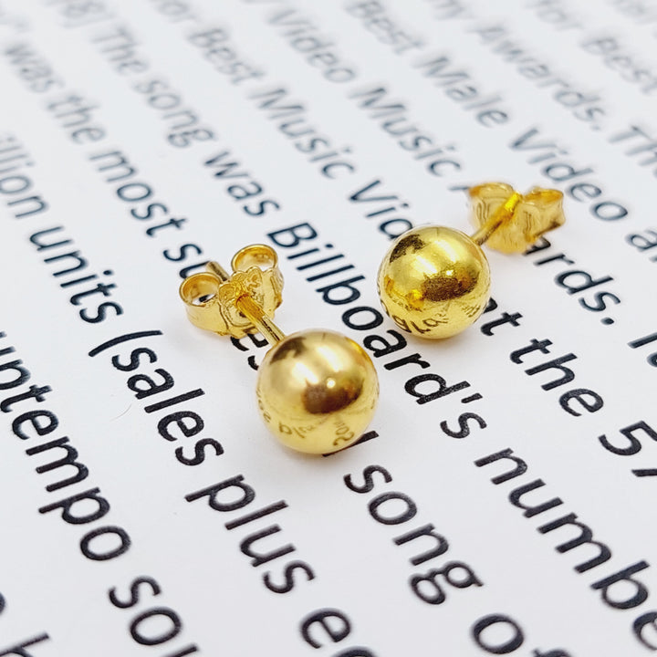 21K Gold Screw Earrings by Saeed Jewelry - Image 3