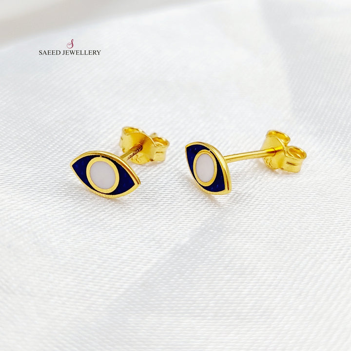 21K Gold Screw Earrings by Saeed Jewelry - Image 1