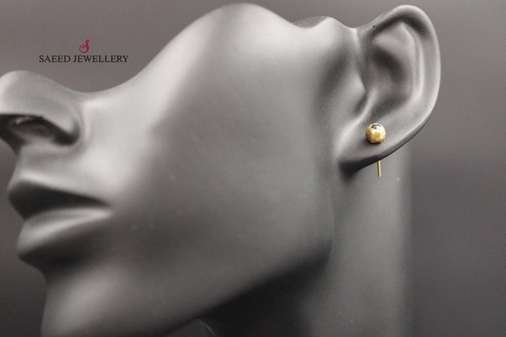 21K Gold Screw Earrings by Saeed Jewelry - Image 4