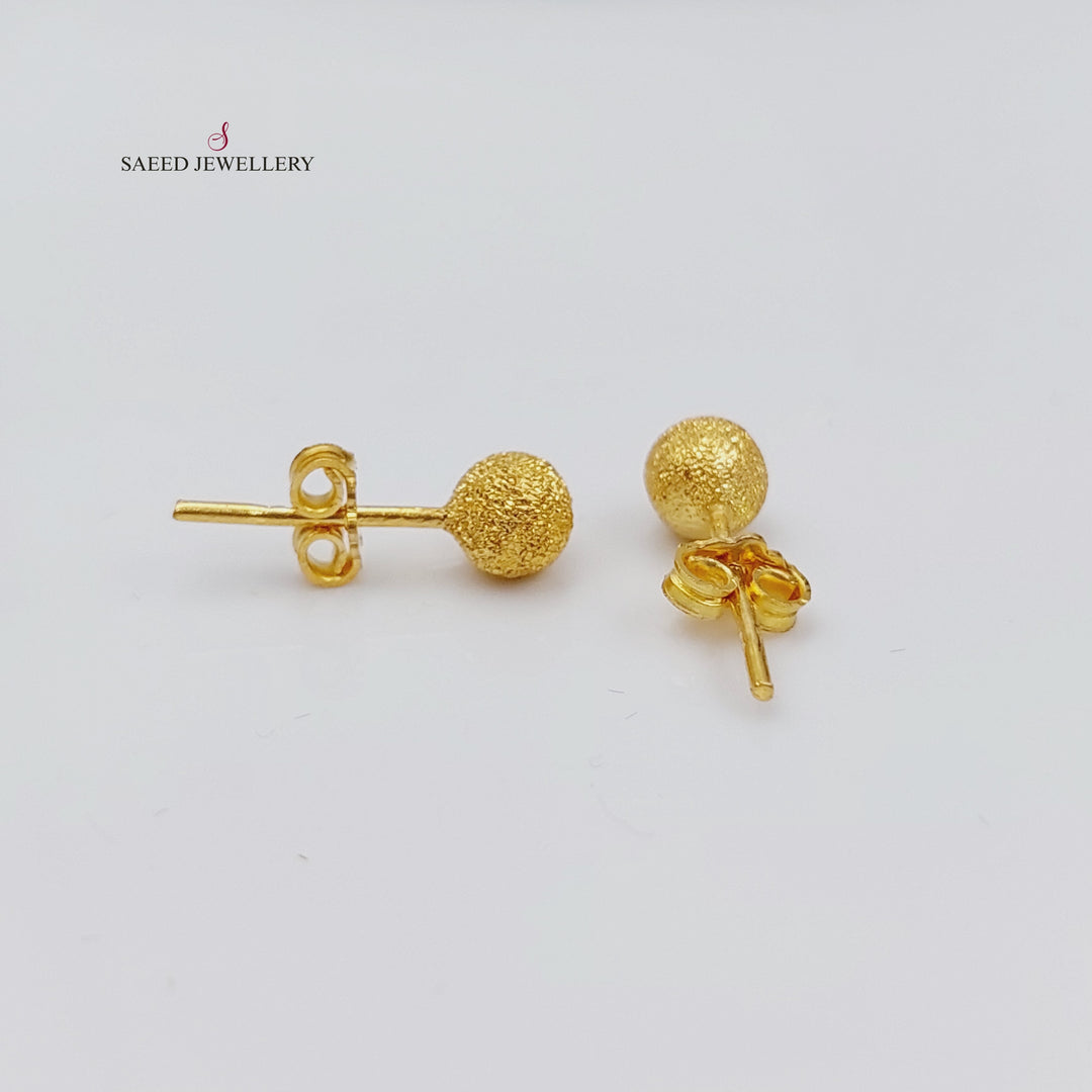 21K Gold Screw Earrings by Saeed Jewelry - Image 10