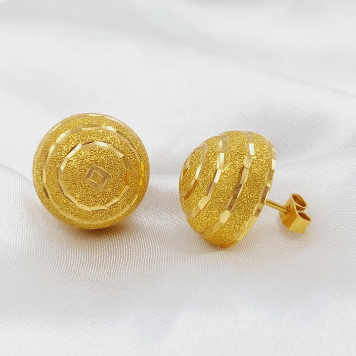 21K Gold Screw Earrings by Saeed Jewelry - Image 5