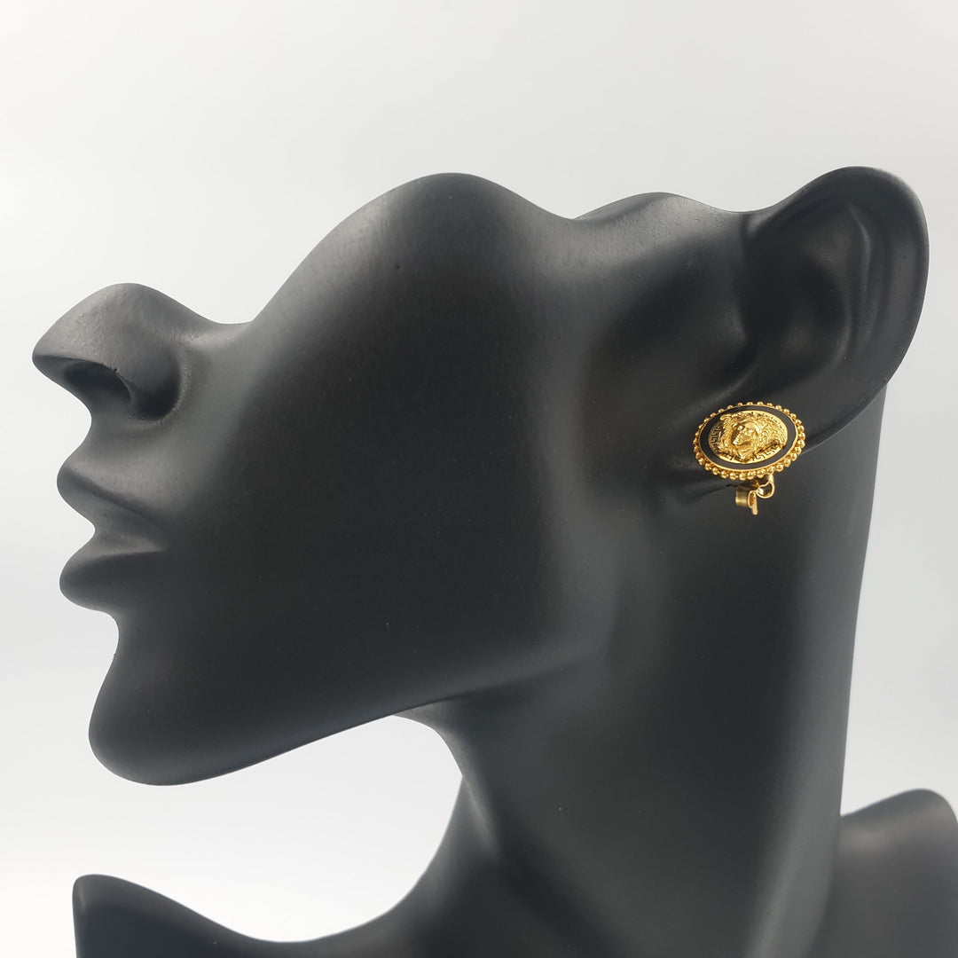 21K Gold Screw Earrings by Saeed Jewelry - Image 5