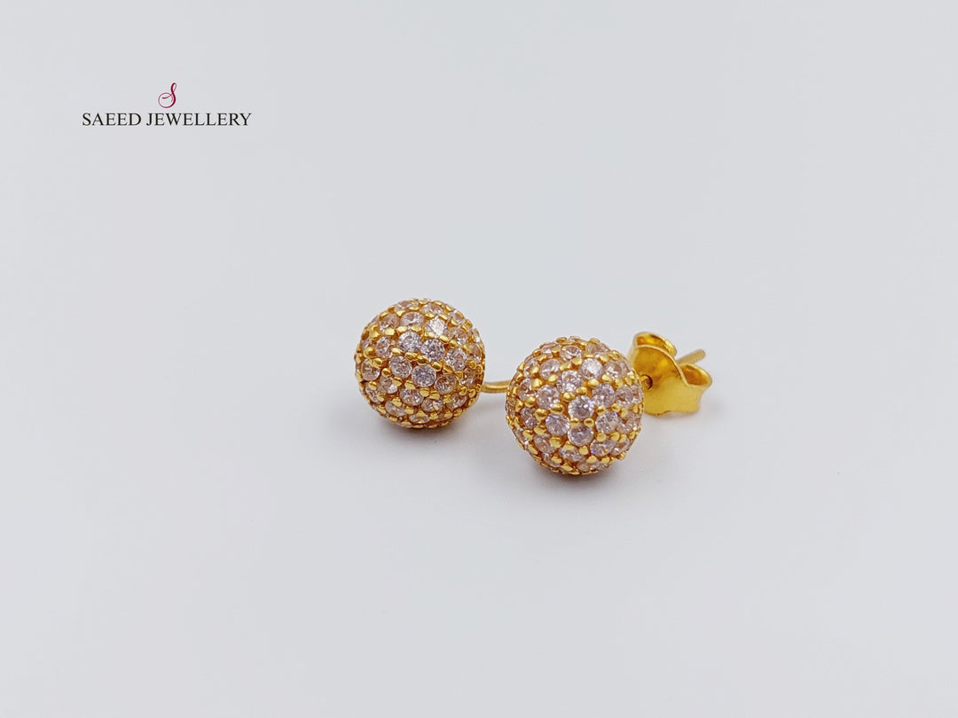 21K Gold Screw Earrings by Saeed Jewelry - Image 5